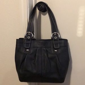 Leather Coach tote